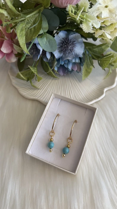 עגילי נתיב טורקיז