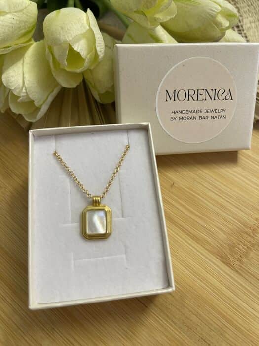 שרשרת תליון אבן צדף