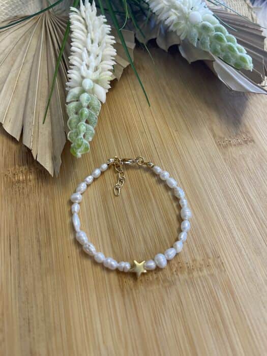 צמיד פנינים כוכב