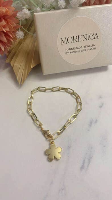 צמיד חוליות פרח