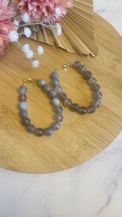 צמיד אגת אפור