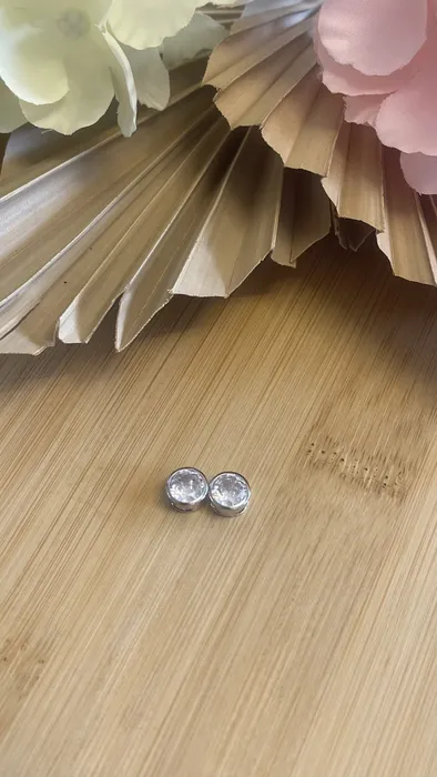 זרקון עגול כסף קוטר 7 ס"מ