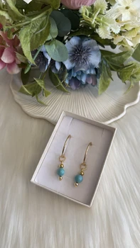 עגילי נתיב טורקיז