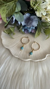 עגילי נתיב טורקיז