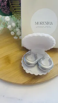 עגילים חישוק פסים