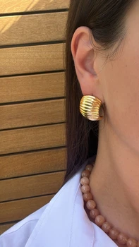 עגילי פסים צמודים