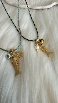 שרשרת אופק הים -שרוך טורקיז