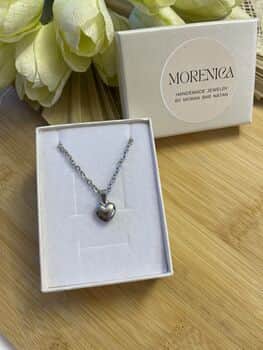 שרשרת עדינה תליון לב-אל חלד