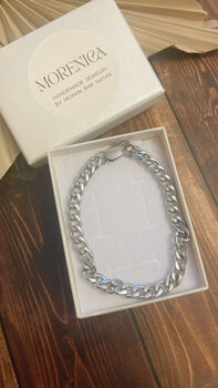 צמיד אל חלד גורמט עבה