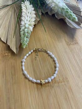 צמיד פנינים כוכב