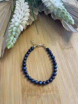 צמיד פנינים שחורות קלאסי