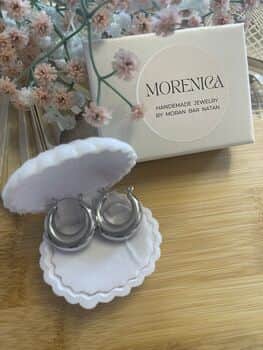 עגילי חישוק עיגול עבה