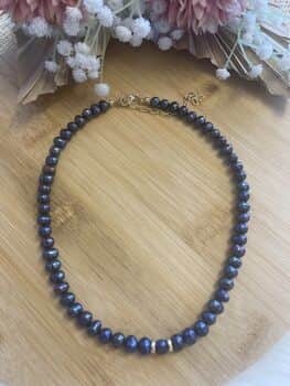 שרשרת פנינים שחורות מילי