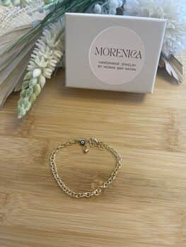 צמיד חוליות עגולות עין