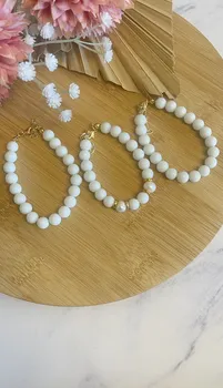 צמיד אגת לבן